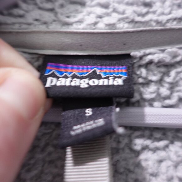 Patagonia Los Gatos 1/4-Zip Fleece Sweater Sz S Gray Slouchy Fit Pullover - Picture 11 of 12